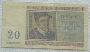 Belgia 20 franków 1950 P#132 Kompozytorzy Orlando di Lasso +Filip de Monte
