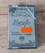kaseta nagranie „Poezji” Juliusza Słowackiego, recytowanie A.Łapickiego.
