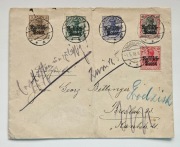 1915 OKUPACJA NIEMIECKA (ON) Fi 1-5 CAŁOŚĆ STEMPEL WARSZAWA 1.5.1916