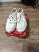 Skórzane buty reebok kremowe/białe 44
