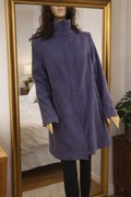 Fioletowy lila płaszczyk damski r.44