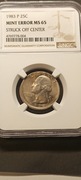 25 Cent Quarter Dollars 1983 P NGC MINT ERROR MS 65 Struck off Center
