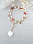 Naszyjnik z kamieni naturalnych i stali UNIKAT