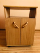 Szafka brązowa drewno półka regał