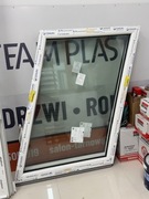 2 okna PCV stałe szklenia romb 860 x 1530 białe 