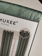 2 zielone zasłony aksamitne welurowe na przelotkach SMUKEE 2 x zasłona