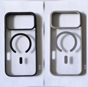 Etui/case szare i czarne z magsafe na iPhone'a 17 pro max