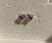 Apart różowa cyrkonia kolczyki sztyft srebro 925