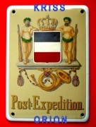 Szyld Emaliowany - Poczta Królewska Schleswig-Holstein - Blaszany 14x10cm