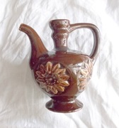 prl kamionka, vintage dzbanek ceramiczny, prl dzbanuszek słoneczniki