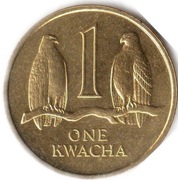 ZAMBIA 1 kwacha 1992, KM# 38, AU