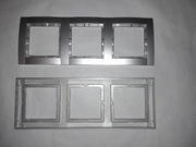 Ramka 3-krotna Aluminium Hager-Polo FIORENA - nowa