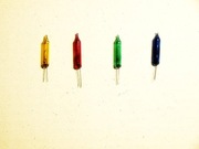 Żarówki Push-In 3V0,25W zapasowe choinki kpl. 5szt zielone lub niebieskie