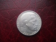 MONETA Niemcy - III Rzesza - 2 Marki 1939 r.  HINDENBURG  - Srebro