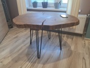 Stolik kawowy dębowy, stół z plastra dębu