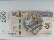 Polska 2015 - banknot - 200 złotych - seria AA