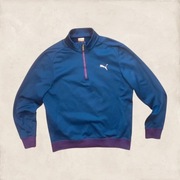 Puma granatowo fioletowy elastyczny bluza polar L