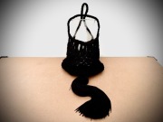 Duży Wiszący Kosz Do Roślin Ze Szklanym Wkładem 75x14 cm