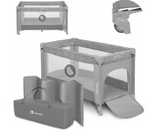 Lionelo Łóżeczko turystyczne LO-STEFI GREY CONCRETE MULTICOLOR