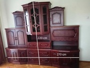 Meblościanka – kolor mahoń | solidna | szer. 270 cm | wys. 220 cm