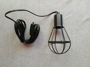 Lampa wisząca z wtyczką i przełącznikiem, 4,5 m, industrialna, loftowa