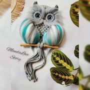 Sowa Makrama ręcznie robiona 