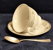 Komplet do kawy z platerowana łyżeczka 