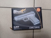 PISTOLET METALOWY NA KULKI 6 mm. BROŃ SPRĘŻYNOAW KARABIN + 2 TARCZE