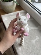 Flexi figurka 3D duża biała szynszyla fidget toy ozdoba dekoracja