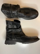 Buty zimowe męskie skórzane czarne ocieplane rozmiar 43 (wkładka 28 cm)