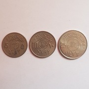 Monety, Arabia Saudyjska 5, 10, 25 halali