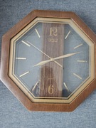 Zegar drewno i szkło