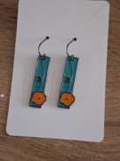 Kolczyki artystyczne kwiatek 