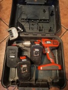 wkrętarko-wiertarka BLACK&DECKER + 3x Akumulator + Ładowarka