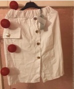 Biała spódniczka pas 70/80 uniwersalna