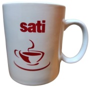 Kubek kawa SATI - biały - UNIKAT - NOWY