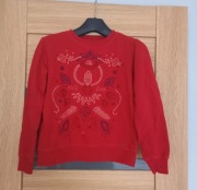 Czerwona bluza Pepe Jeans damska,rozmiar S,wzór paisley bandana. 