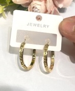 Kolczyki damskie wiszące koła z ażurowym wzorem ze stali chirurgicznej 