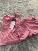 Różowy komplet dziewczęcy rozmiar 74