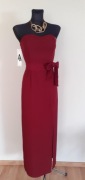 Elegancka dluga suknia,gorsetowa,bordo 38'nowa z metka