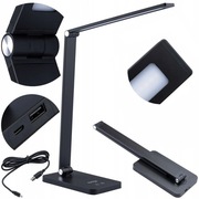 Lampa biurkowa LED Mafiti ściemniana dotykowa ochrona oczu czarna USB