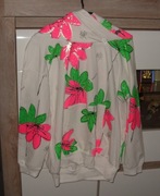 Bluza z kapturem _MEGI_ w Neonowe Kwiaty r. S/M /L