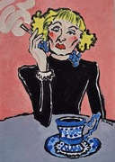 Obraz olejny portret lili marleen