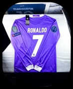 (M) CRISTIANO RONALDO REAL MADRYT 16/17 LIGI MISTRZÓW LONG SLEEVE FIOLETOWA