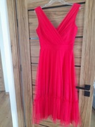 Suknia czerwona brokatowa