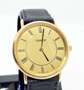 Tissot męski zegarek naręczny z mechanizmem na baterię.