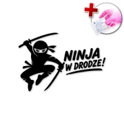 NAKLEJKA NA SAMOCHÓD AUTO LAPTOP - NINJA W DRODZE