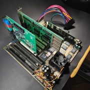 Retro PC - FIC VA-502, Pentium MMX, S3 ViRGE Gotowy zestaw + Adapter ATX,CF