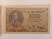 100 Marek Polskich reprodukcja banknotu NBP z emisji z 15 lutego 1919 r.