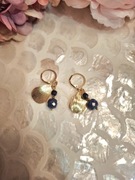 Kolczyki handmade ze stali nierdzewnej z naturalnych kamieni noc kairu